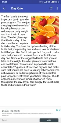 Weight Loss 7 Days Diet android App screenshot 1